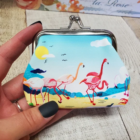 Flamingo Beach Coin Purse - Picture 3 of 5